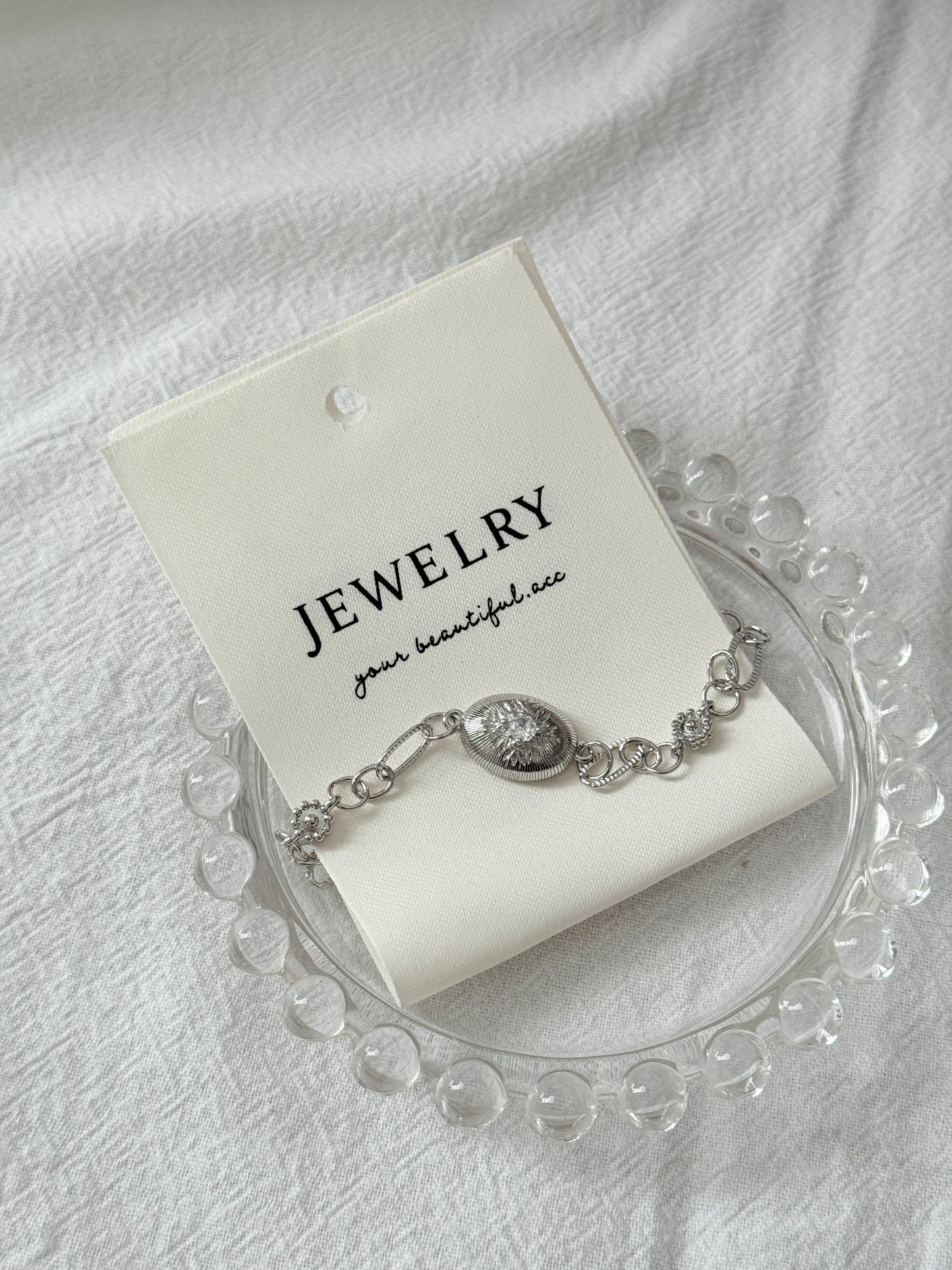 Sterling Silver 925 Apollo Sun Zirconia Bracelet