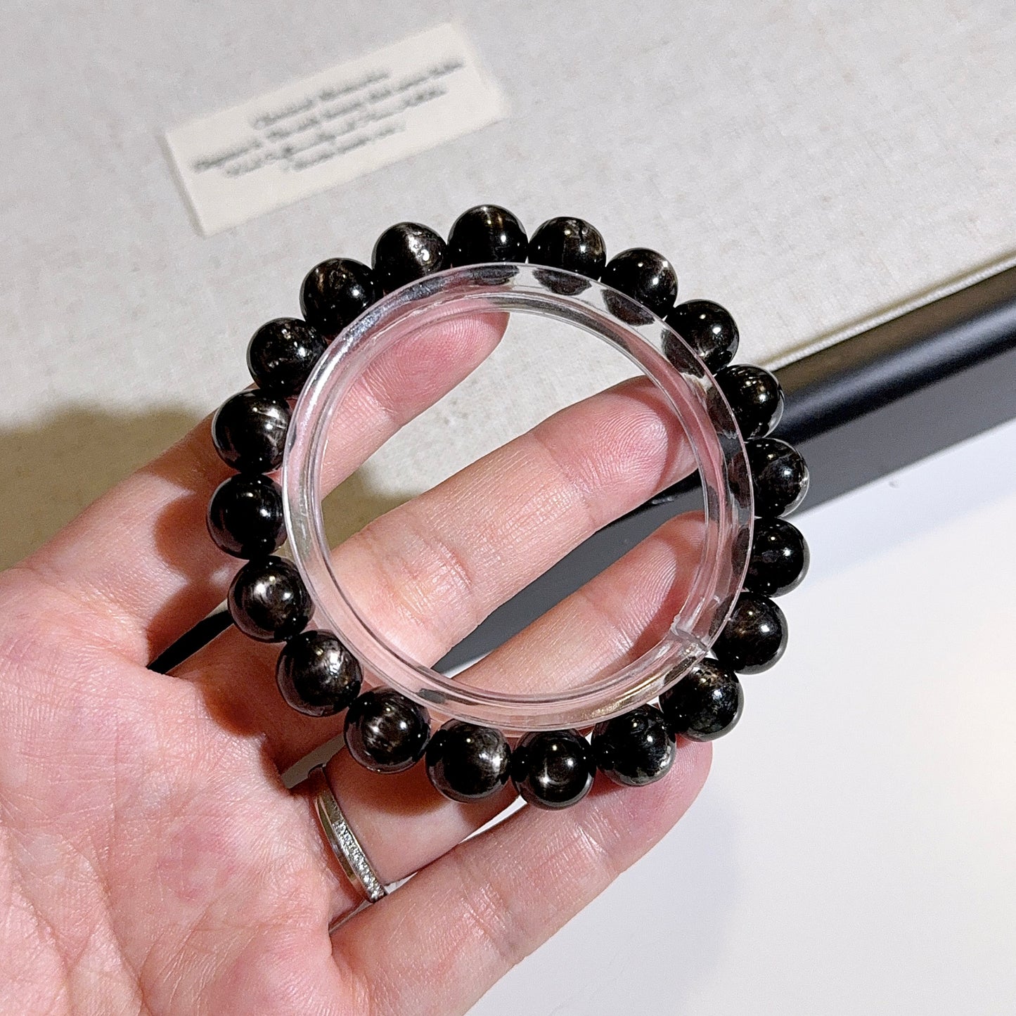 Hypersthene Double Sided Crus Star Flashing Beaded Bracelet