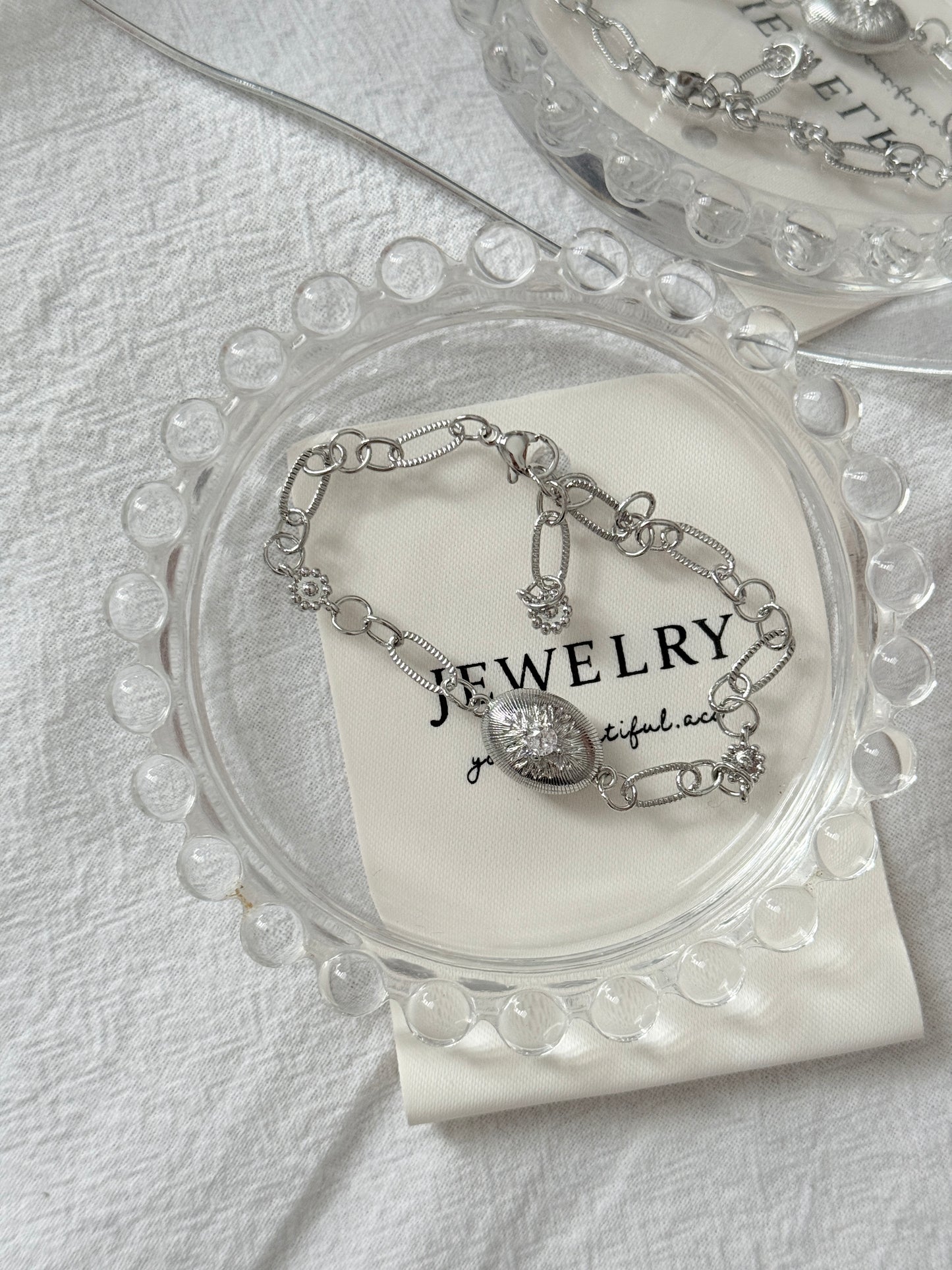 Sterling Silver 925 Apollo Sun Zirconia Bracelet
