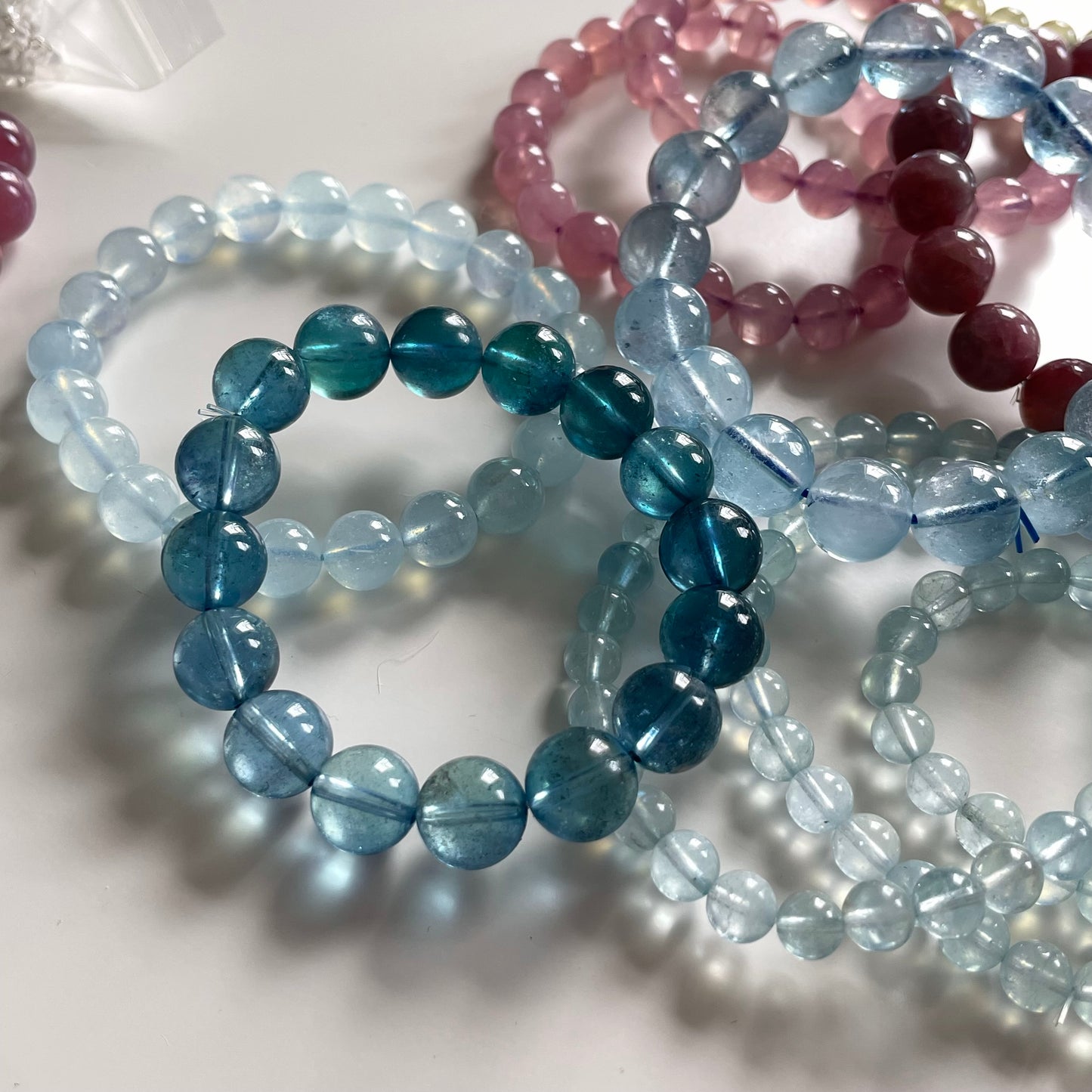 Devil Greenish Aquamarine Beaded Bracelet