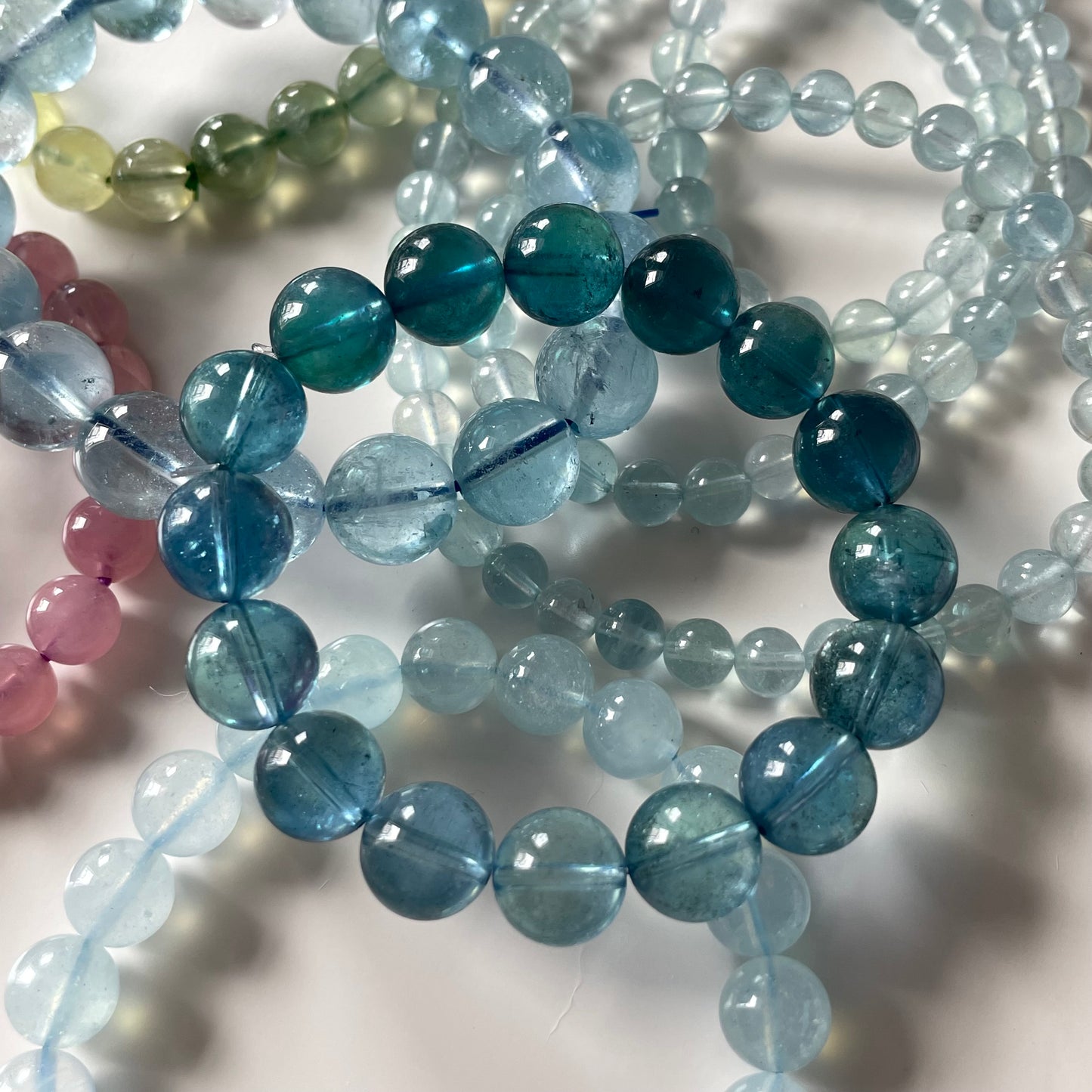 Devil Greenish Aquamarine Beaded Bracelet