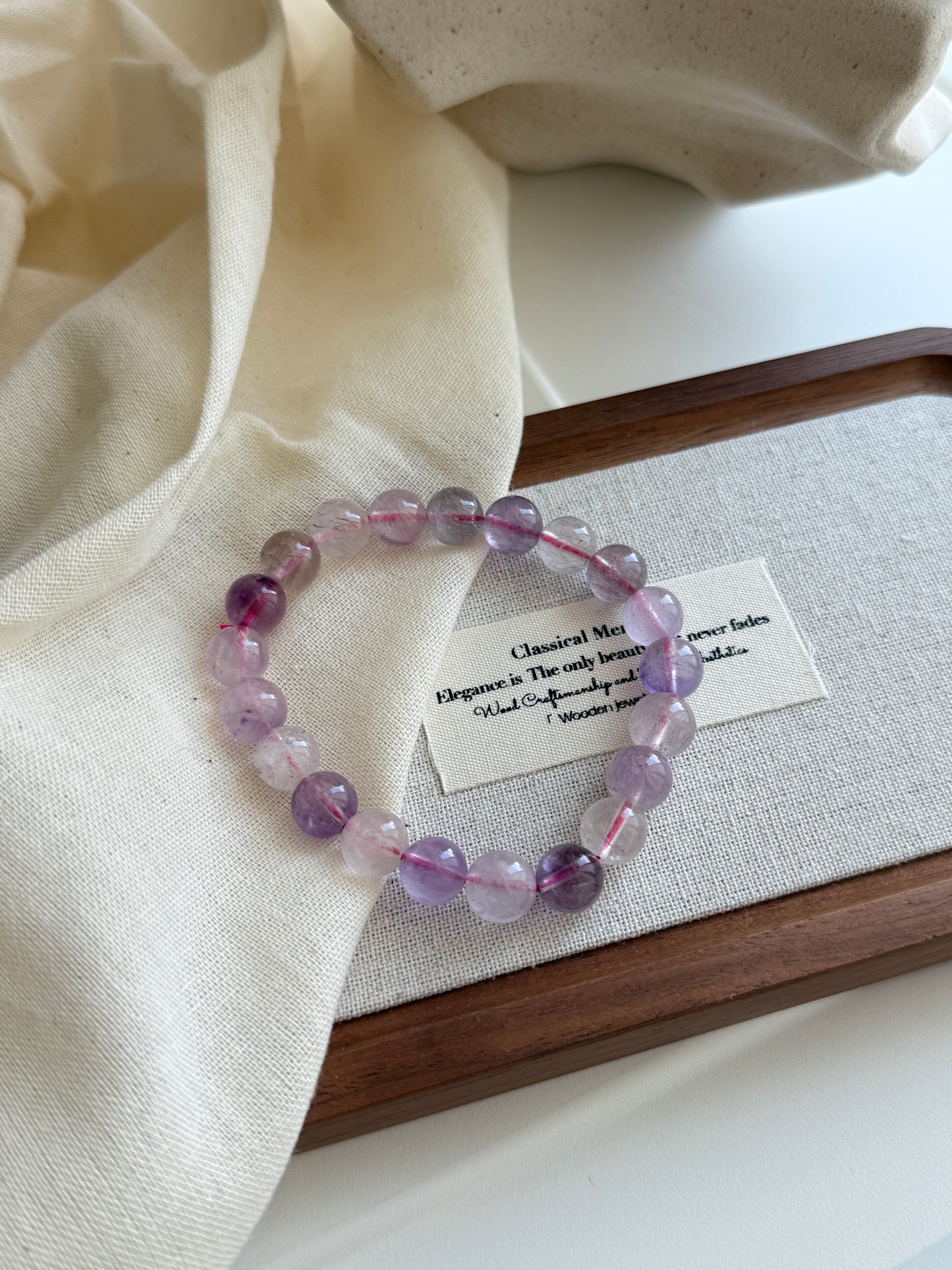 Super Seven Quartz 9mm Beaded Bracelet