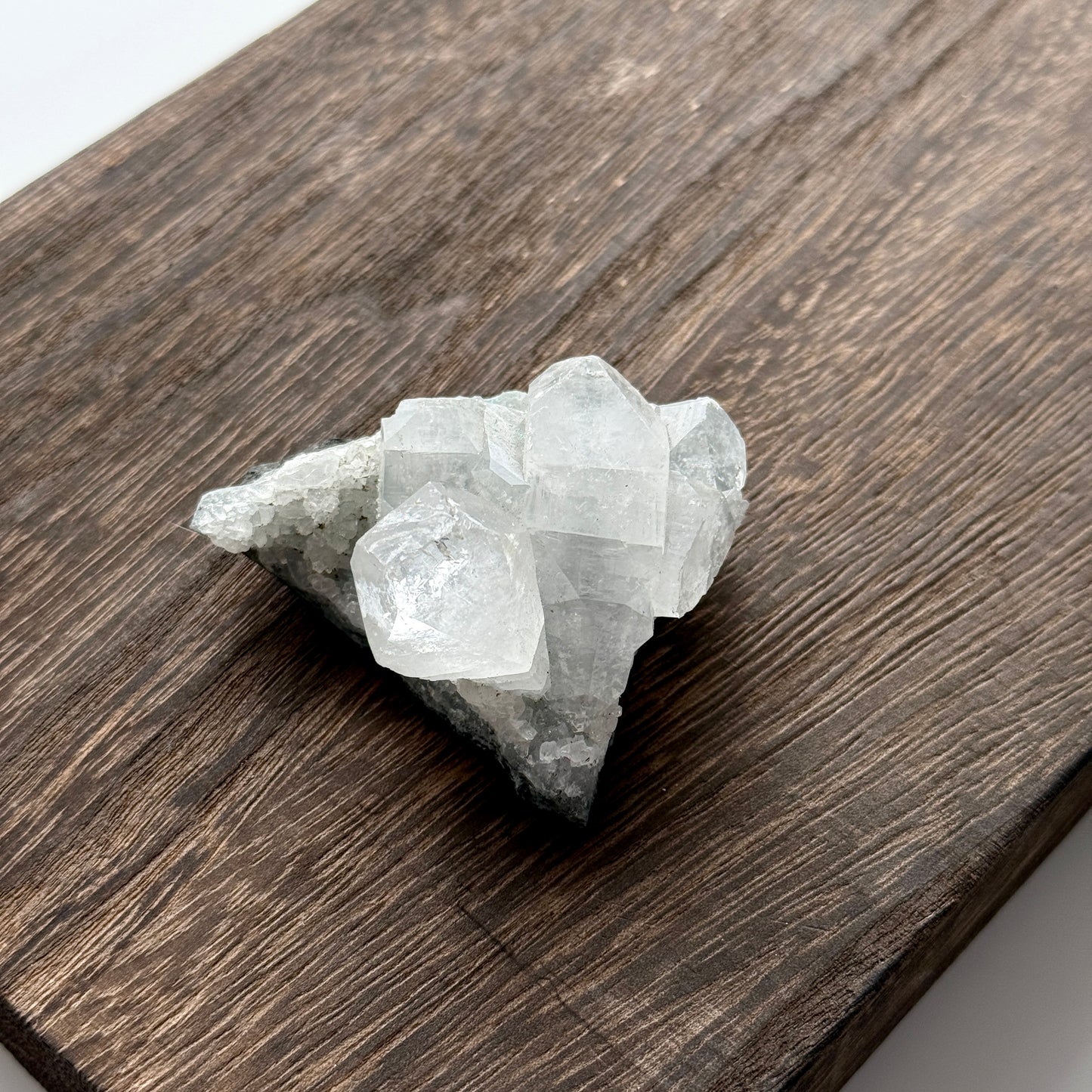 Diamond Apophyllite on Blue Green Stilbite