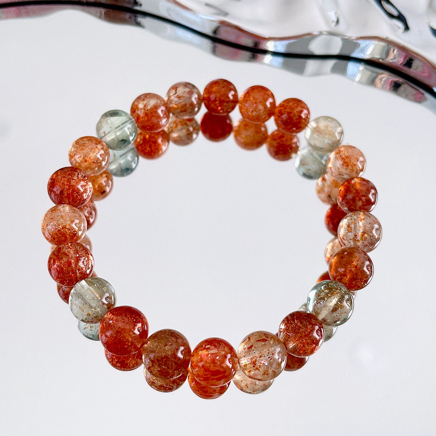 Tanzania Arusha Sunstone Beaded Bracelet