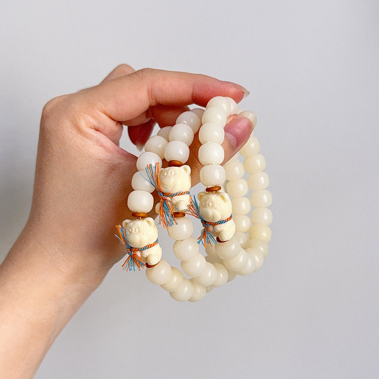 Lotso Bear Bodhi Seed Root Bead Bracelet