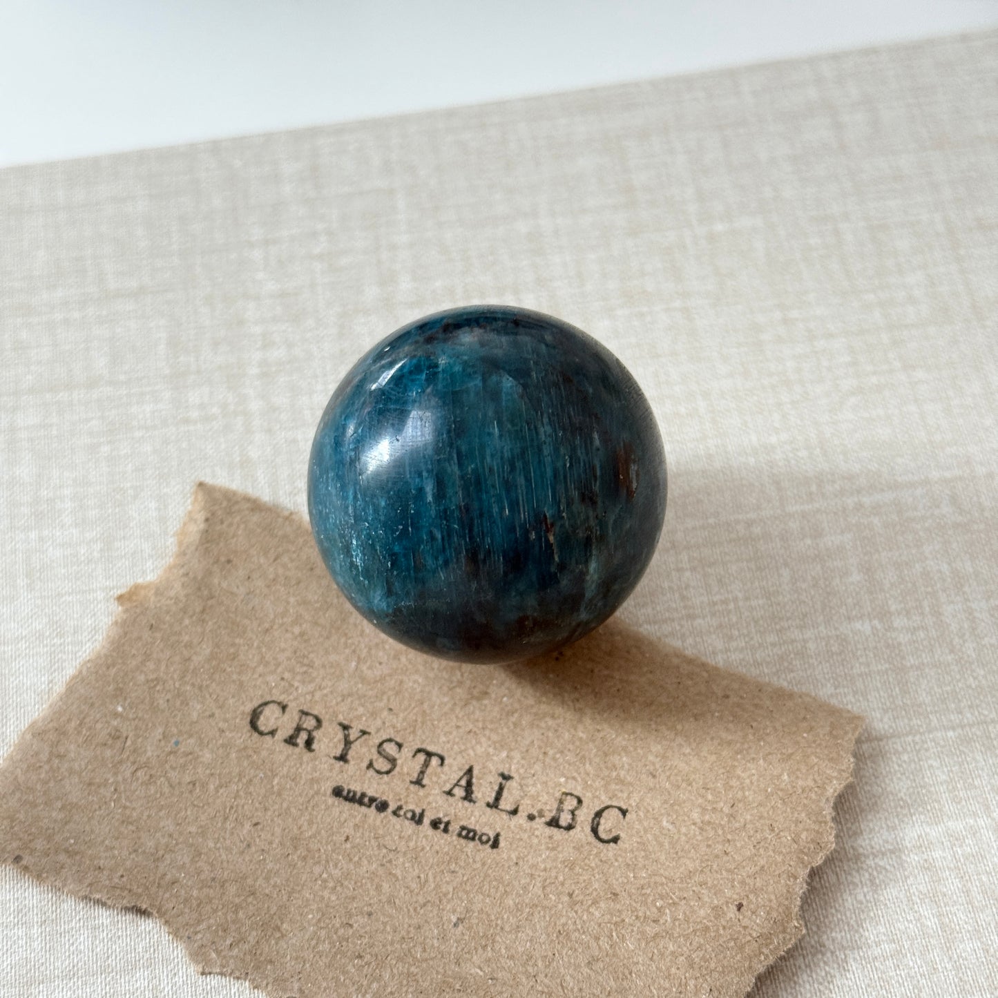 Blue Apatite Sphere