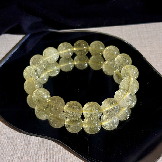 Collector Grade Libyan Gold Tektite Desert Glass Beaded Bracelet
