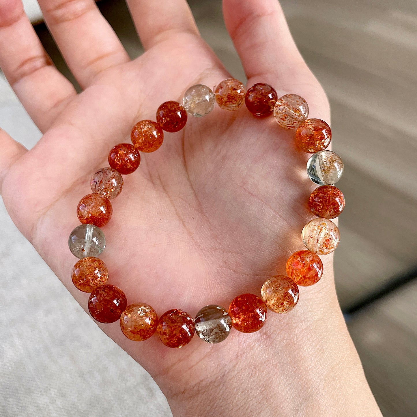 Tanzania Arusha Sunstone Beaded Bracelet