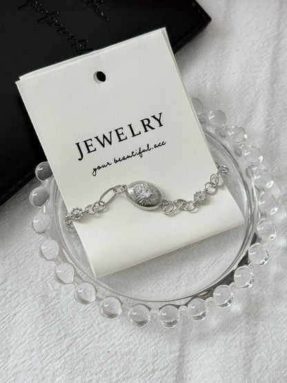 Sterling Silver 925 Apollo Sun Zirconia Bracelet