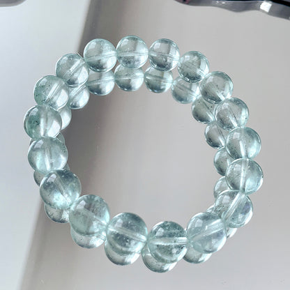 Rare Greenish Mint Aquamarine Bead Bracelet