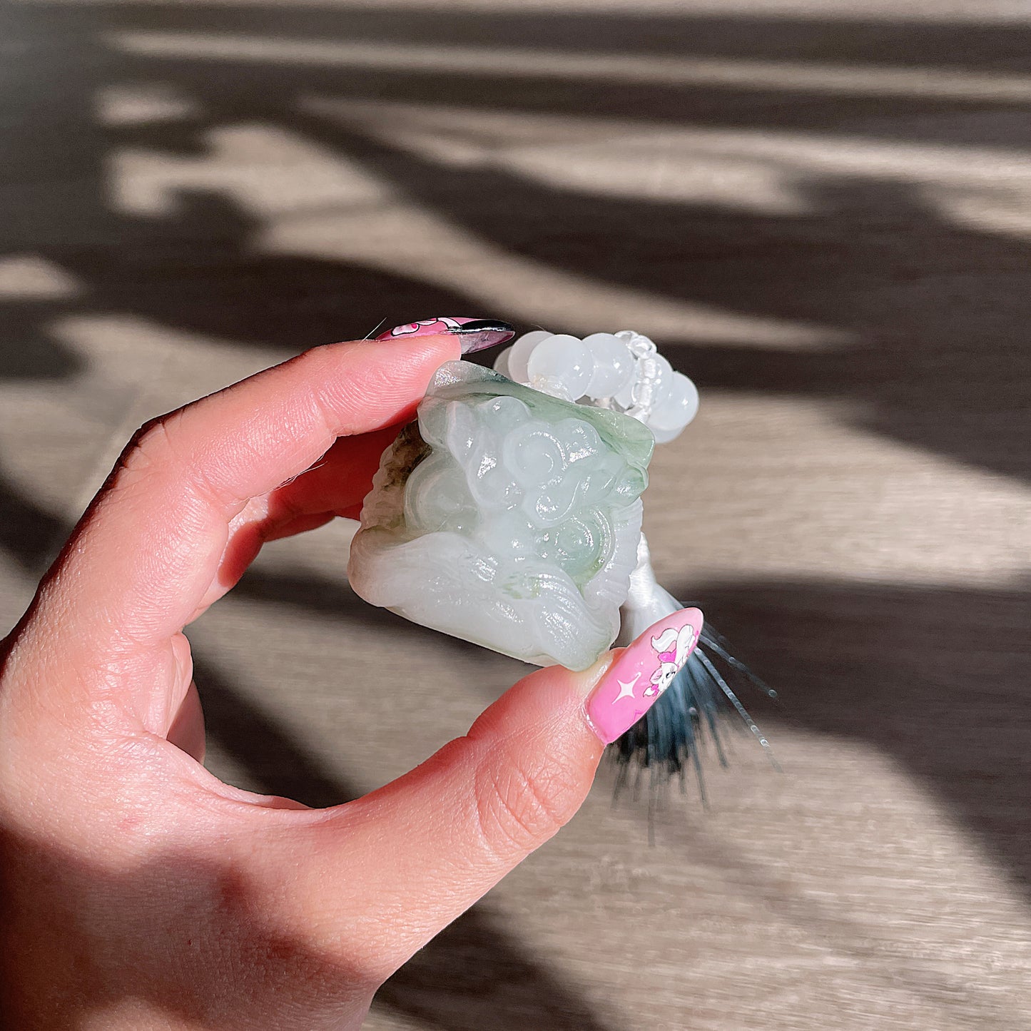 天山翡翠 格朗卡其晶翡翠 獅子雕塑 天山翠