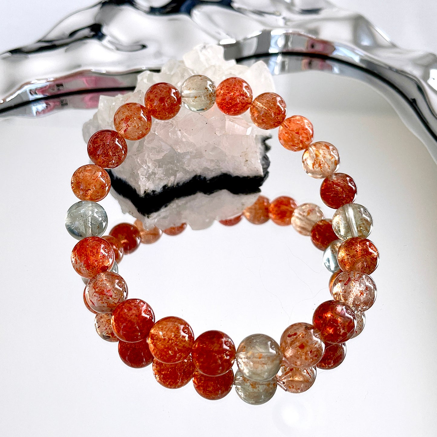 Tanzania Arusha Sunstone Beaded Bracelet