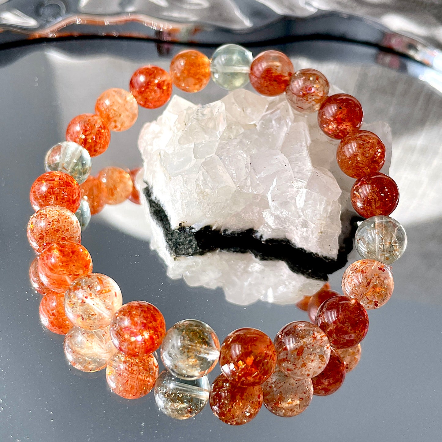 Tanzania Arusha Sunstone Beaded Bracelet