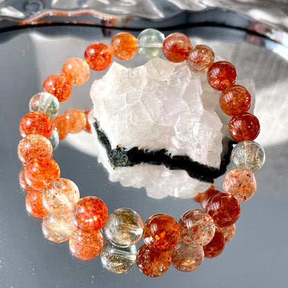 Tanzania Arusha Sunstone Beaded Bracelet