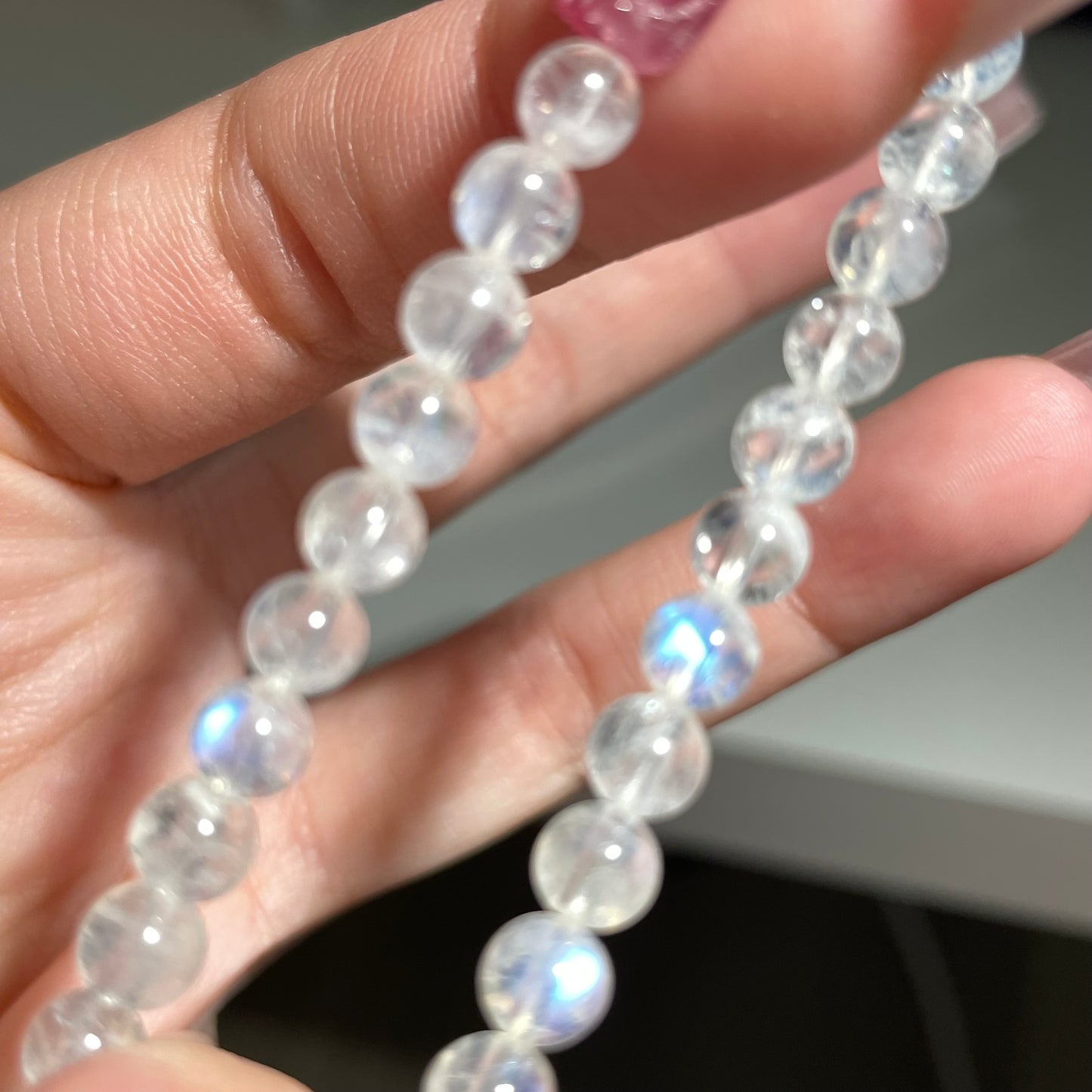 India Moonstone Bead Bracelet
