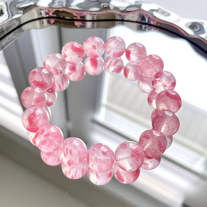 Sakura Icy Rhodonite Beaded Bracelet