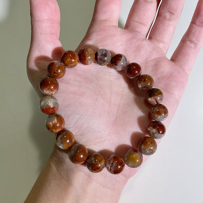 Red Amphibole Beaded Bracelet