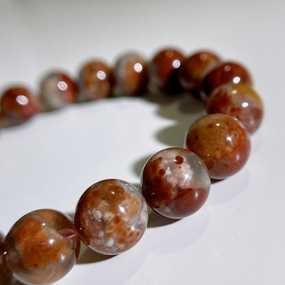 Red Amphibole Beaded Bracelet