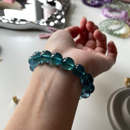 Devil Greenish Aquamarine Beaded Bracelet