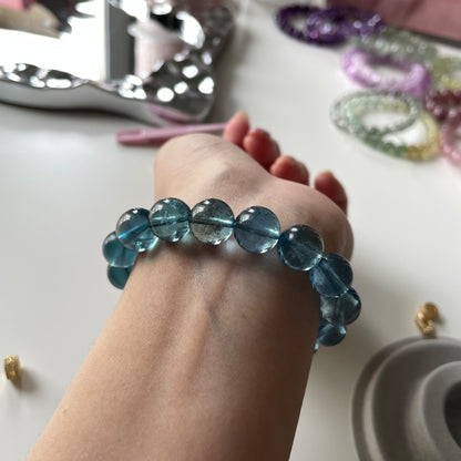 Devil Greenish Aquamarine Beaded Bracelet