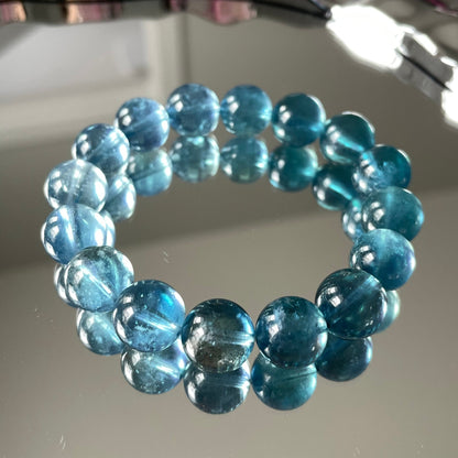 Devil Greenish Aquamarine Beaded Bracelet