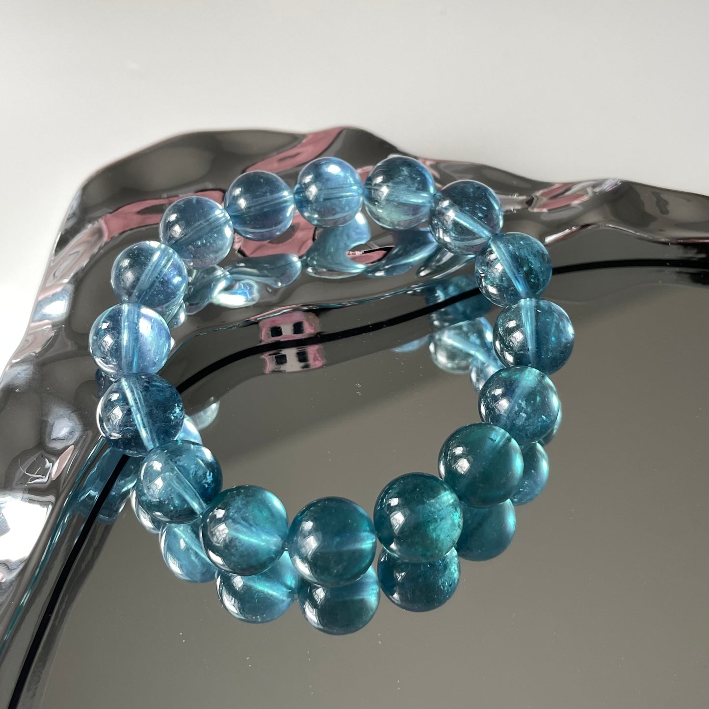 Devil Greenish Aquamarine Beaded Bracelet