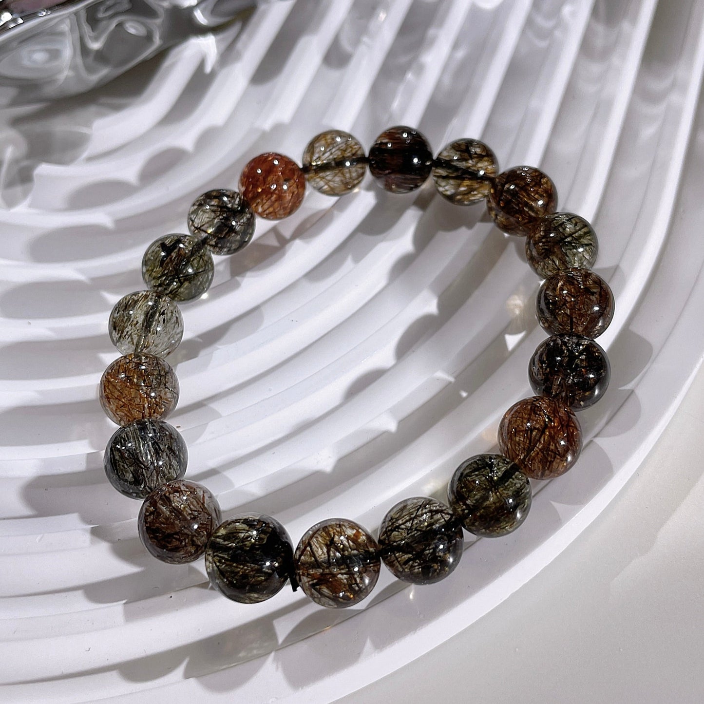 Black Gold Super Seven (Green and Gold Rutile)