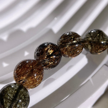 Black Gold Super Seven (Green and Gold Rutile)