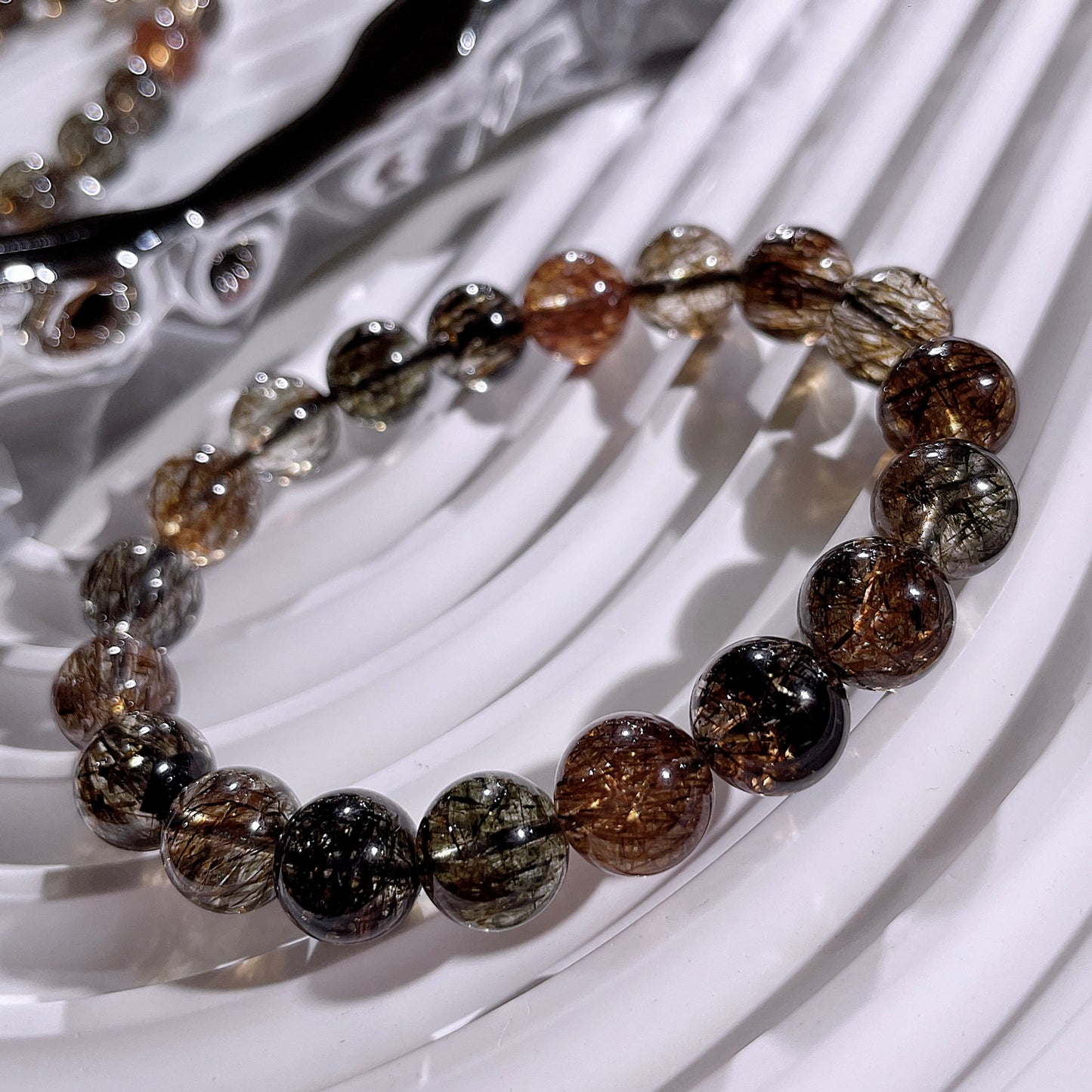 Black Gold Super Seven (Green and Gold Rutile)