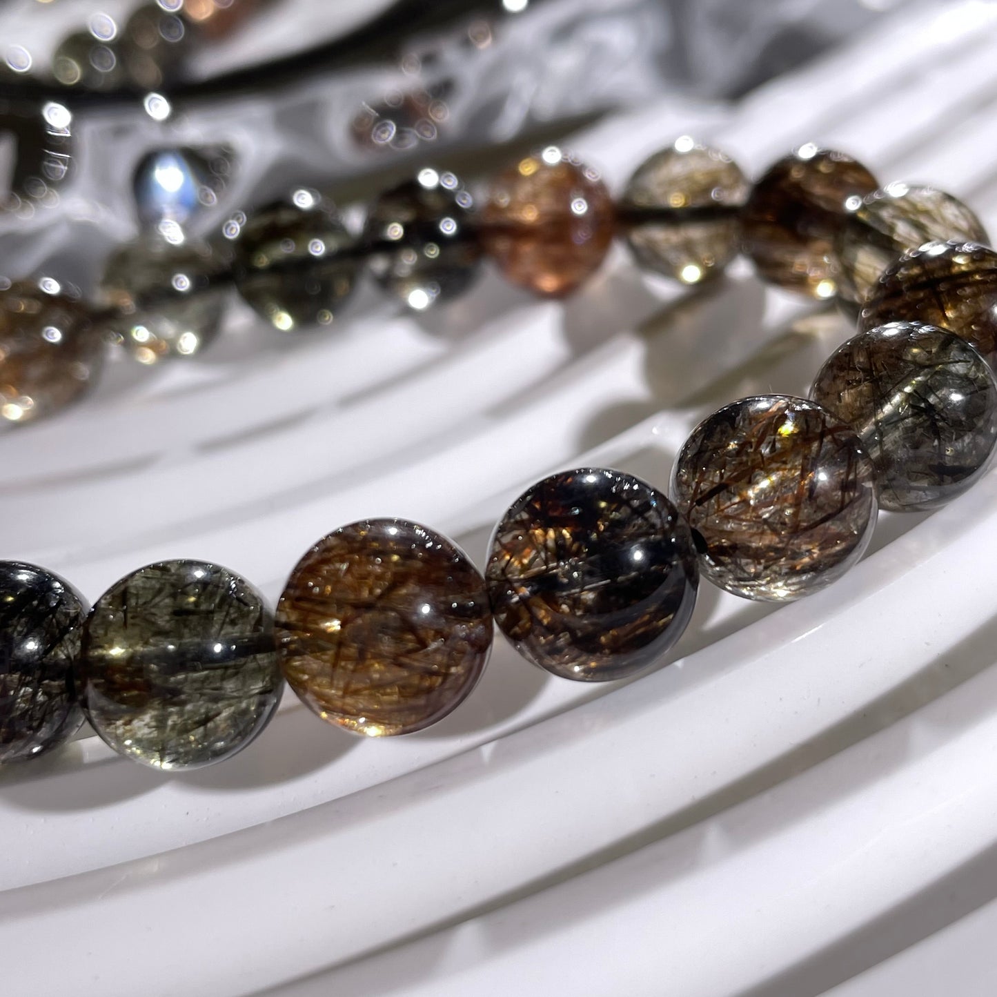 Black Gold Super Seven (Green and Gold Rutile)