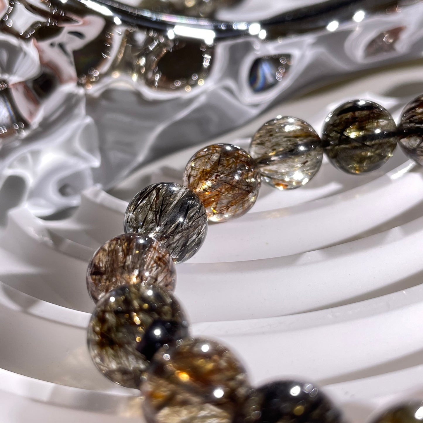 Black Gold Super Seven (Green and Gold Rutile)