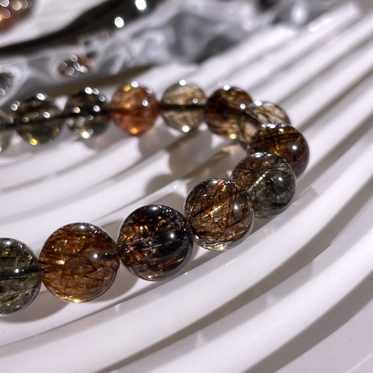 Black Gold Super Seven (Green and Gold Rutile)