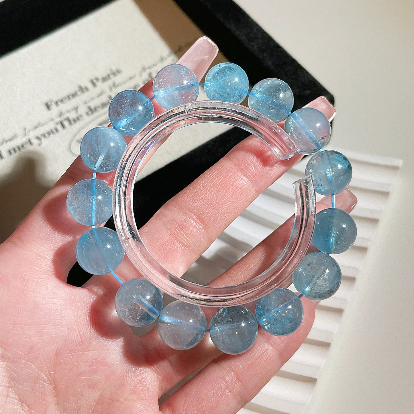 Blue Topaz Beaded Bracelet