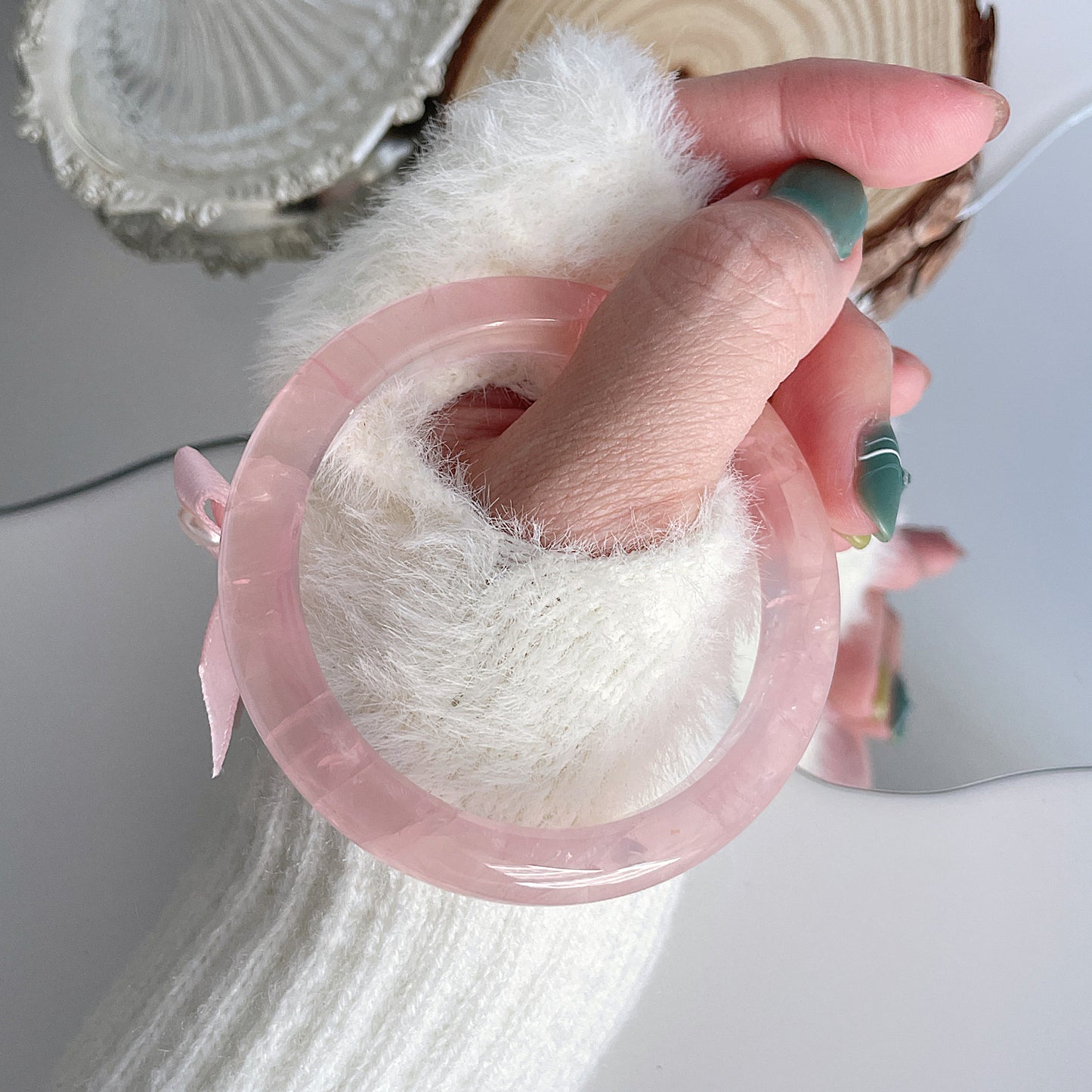 Rose Quartz Love Caring Flash Bangle