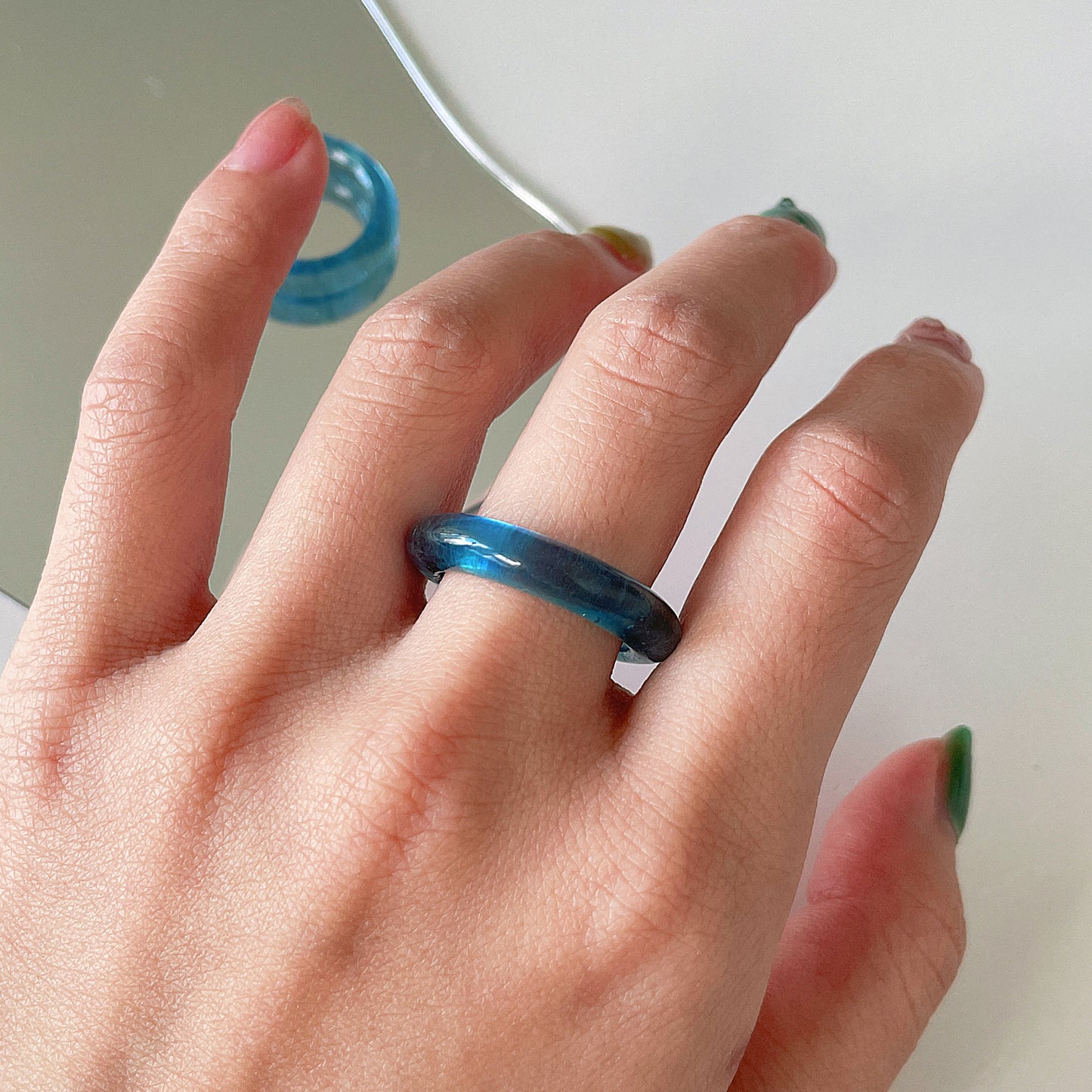 Aquamarine Ring Bangle