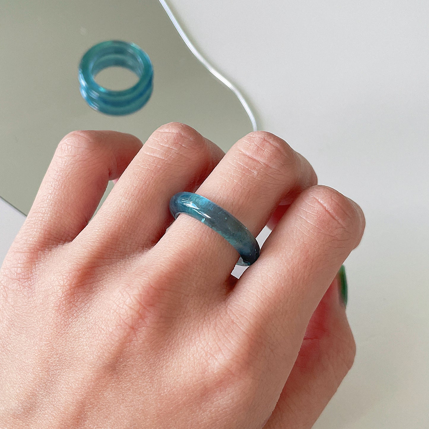 Aquamarine Ring Bangle