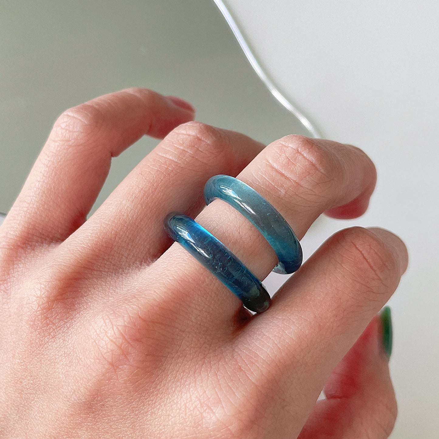 Aquamarine Ring Bangle