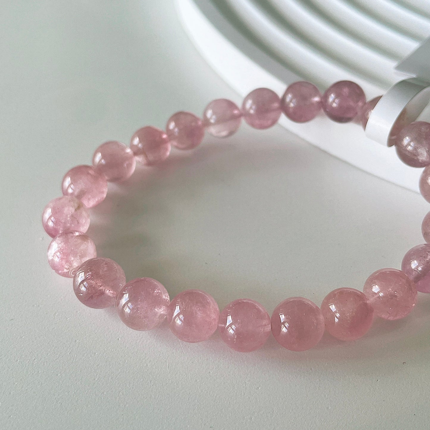 Pink Tourmaline Bead Bracelet