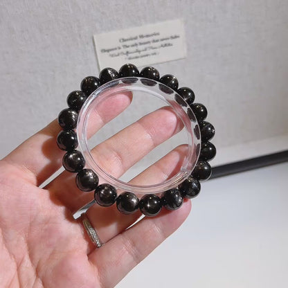 Hypersthene Double Sided Crus Star Flashing Beaded Bracelet